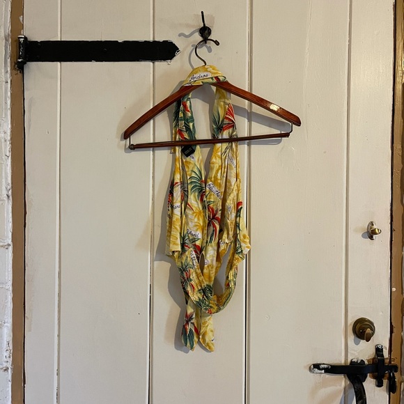 Vintage 90s Liz Sport Floral Cropped Button Down - Picture 4 of 4